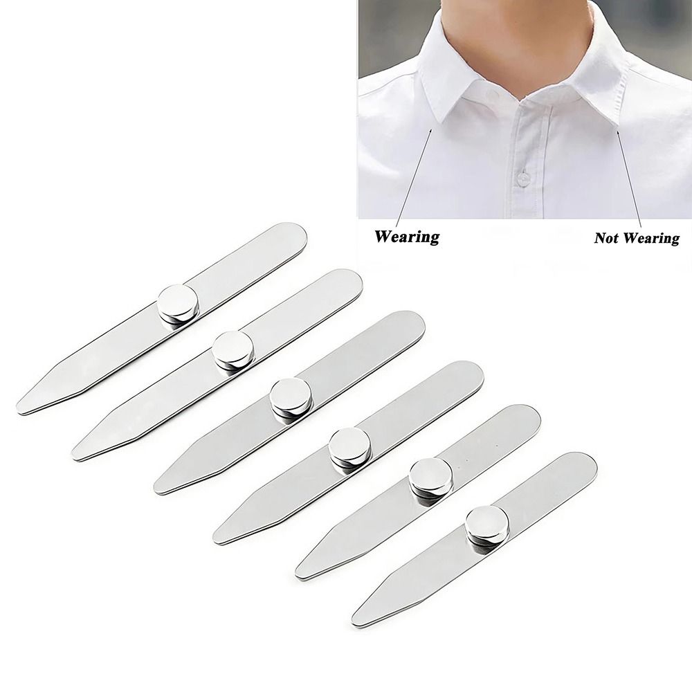 Collar Stay Metal - 6Pcs Durable Stainless Steel Collar Stays