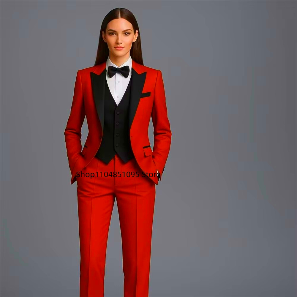 Wool Suit Jacket - Solid Fashion Suit for Women 3