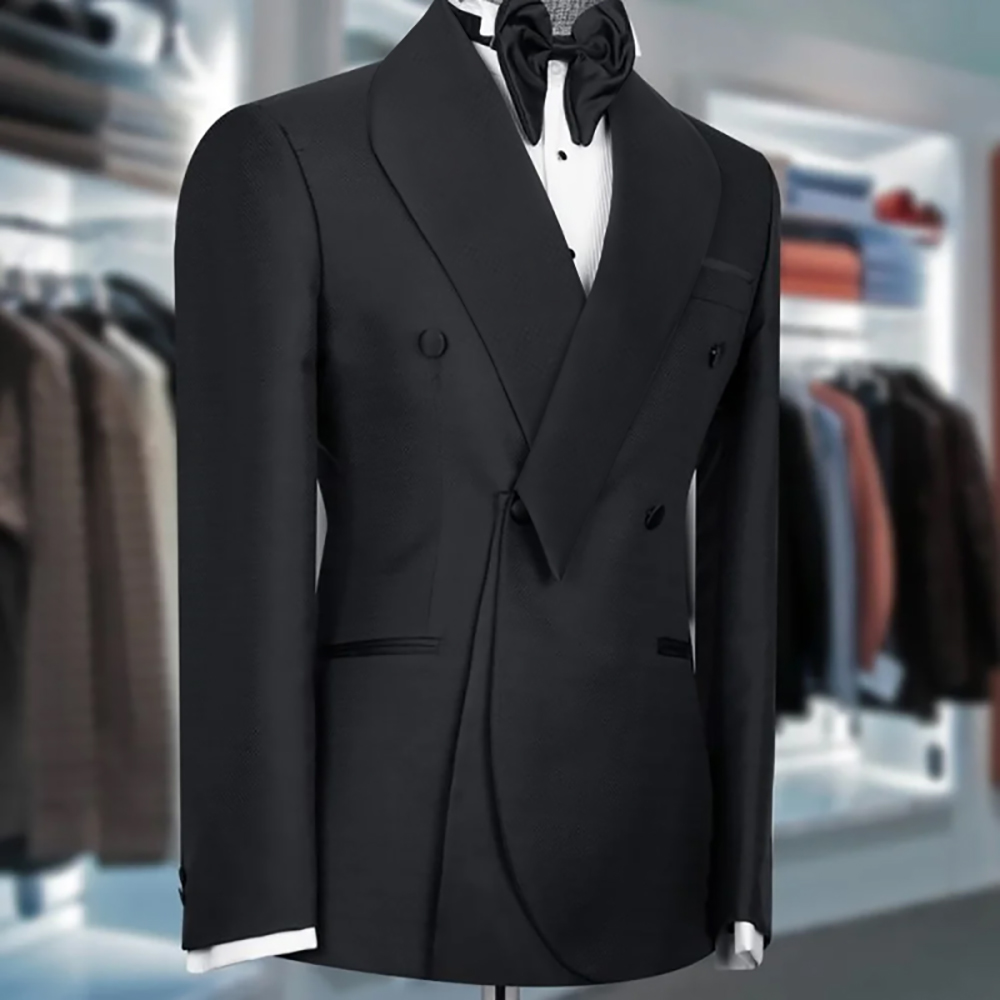 Men Formal Wear Wedding - Black Suits For Men Shawl Lapel