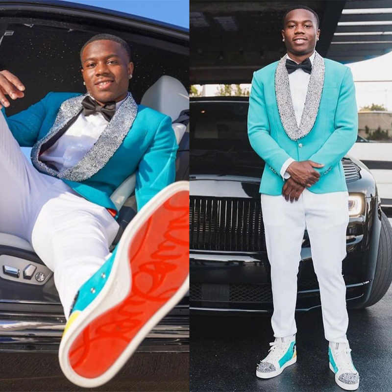 Men Formal Wear Green - Mint Green Mens Party Tuxedos 2
