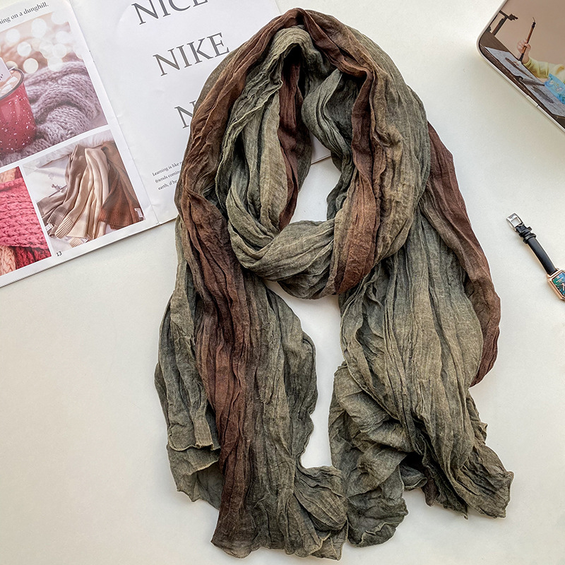 Silk Tie Woven - VREOVOR Retro Ethnic Style Scarf Women