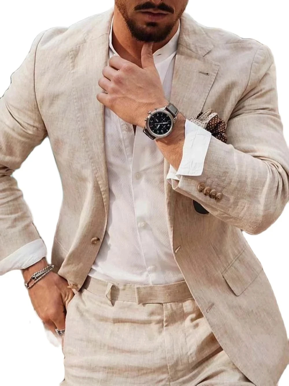 Summer Beach Business Linen Me - đánh giá và giá Men Formal Wear For Summer