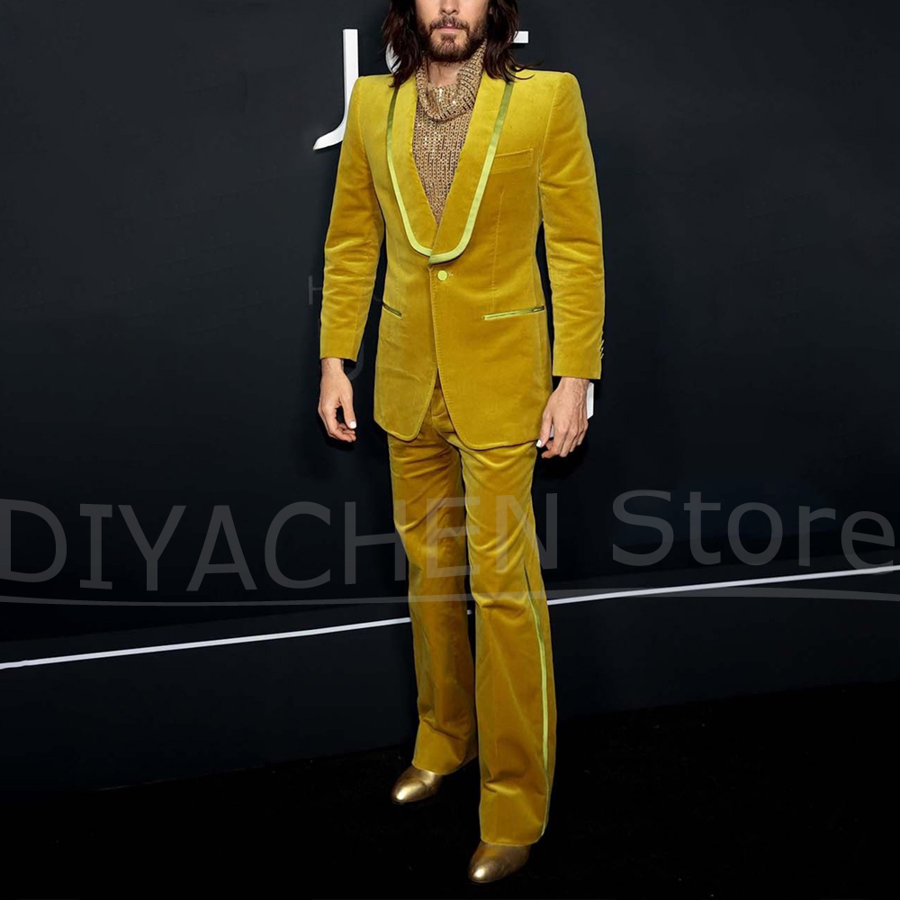 Chic Velvet Men Suits Shawl La - đánh giá và giá Men Formal Wear Wedding