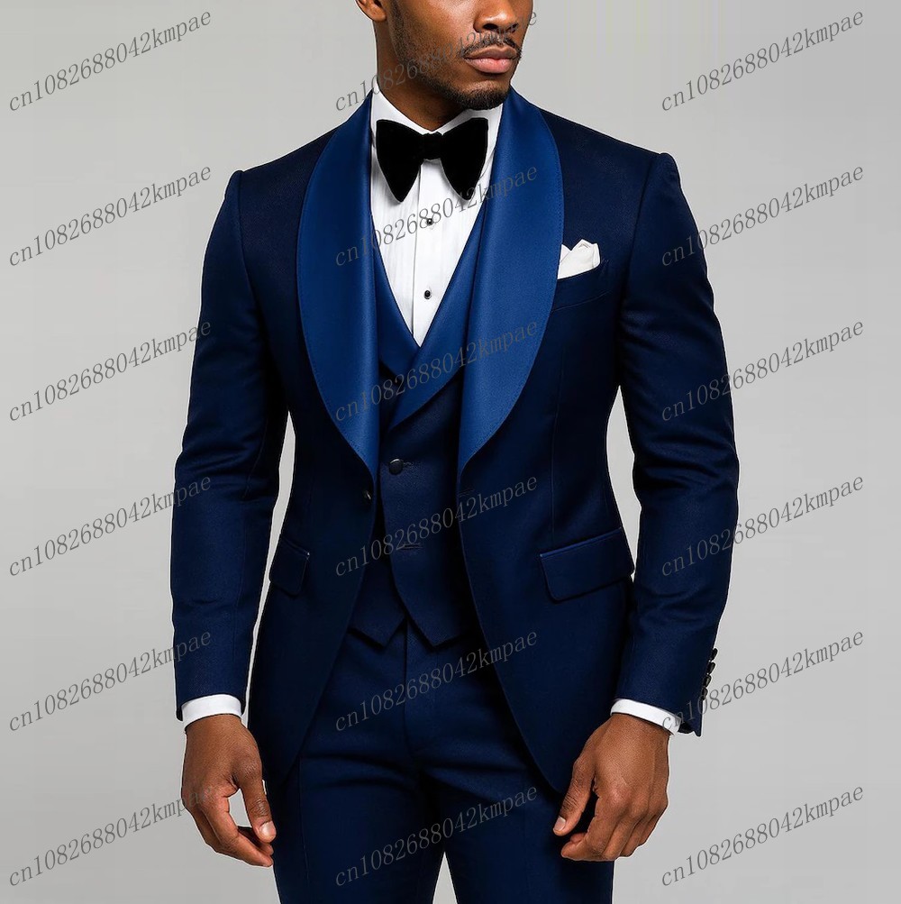 New Navy Blue Formal Men Suit  - đánh giá và giá Men Formal Wear Wedding