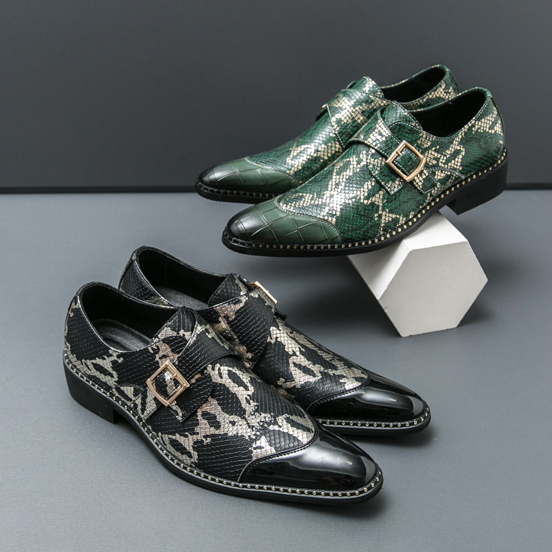 Retro Classic Le Fu Shoes Men  - đánh giá và giá Men Formal Wear Green