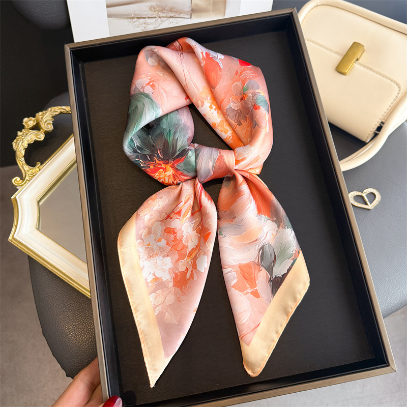 2026 New Floral Print Silk Squ - đánh giá và giá Silk Tie Woven