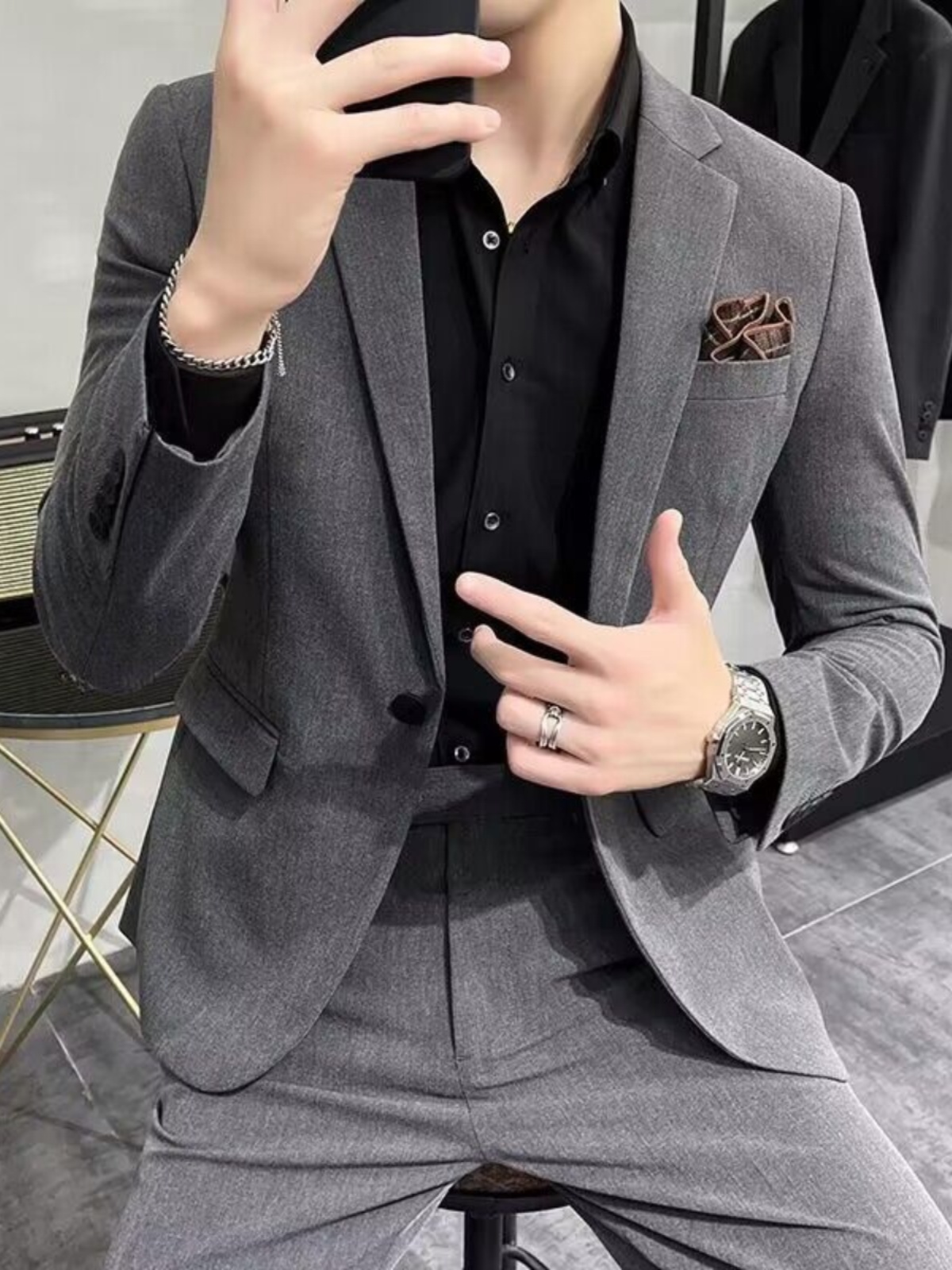 Business Casual Slim Fit Three - đánh giá và giá Men'S Urban Formal Wear