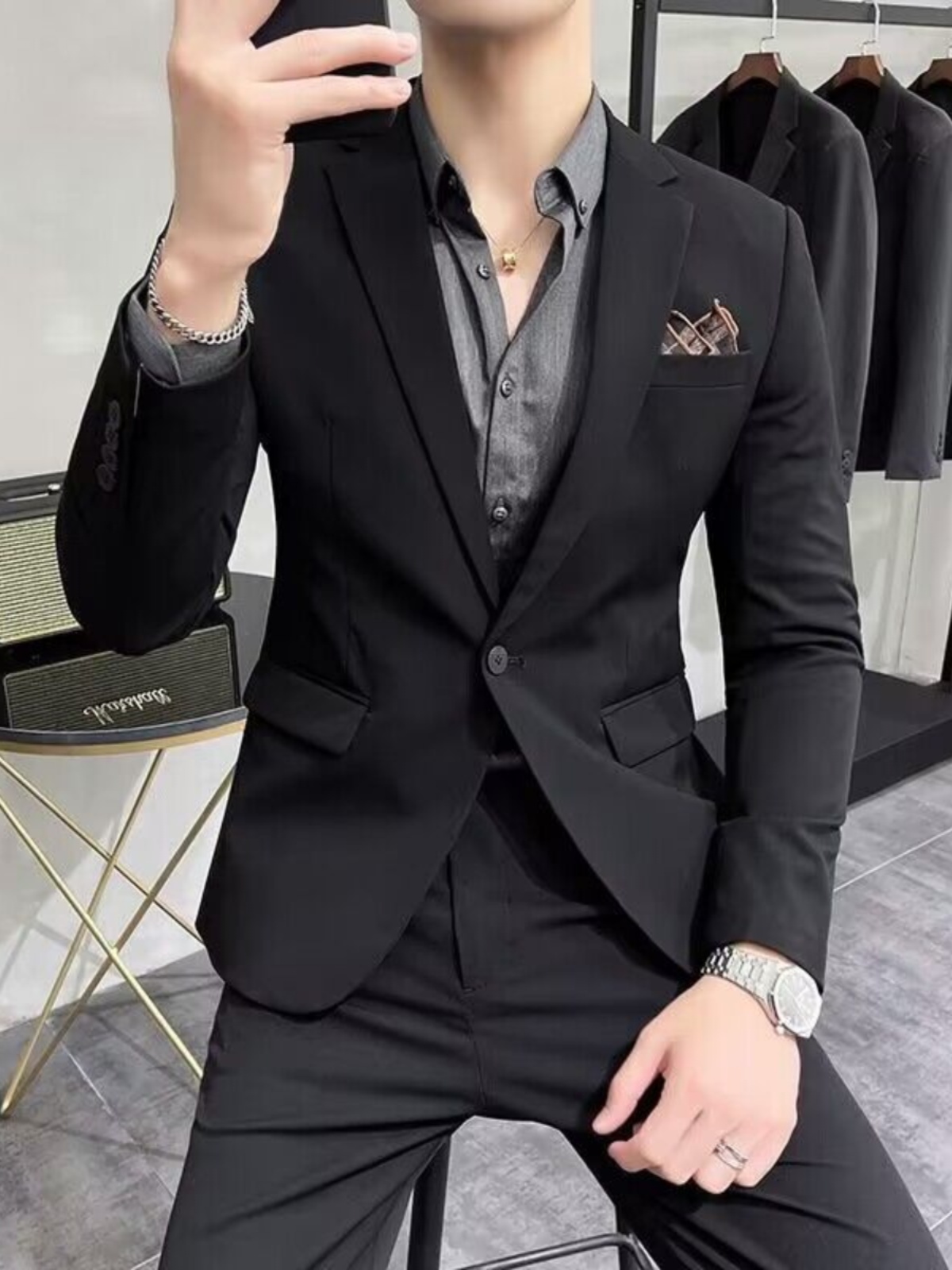 Business Casual Slim Fit Three - đánh giá và giá Men'S Urban Formal Wear