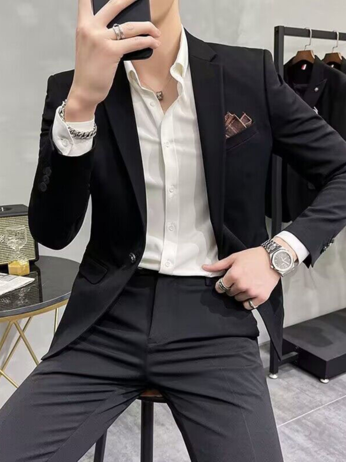 Business Casual Slim Fit Three - đánh giá và giá Men'S Urban Formal Wear