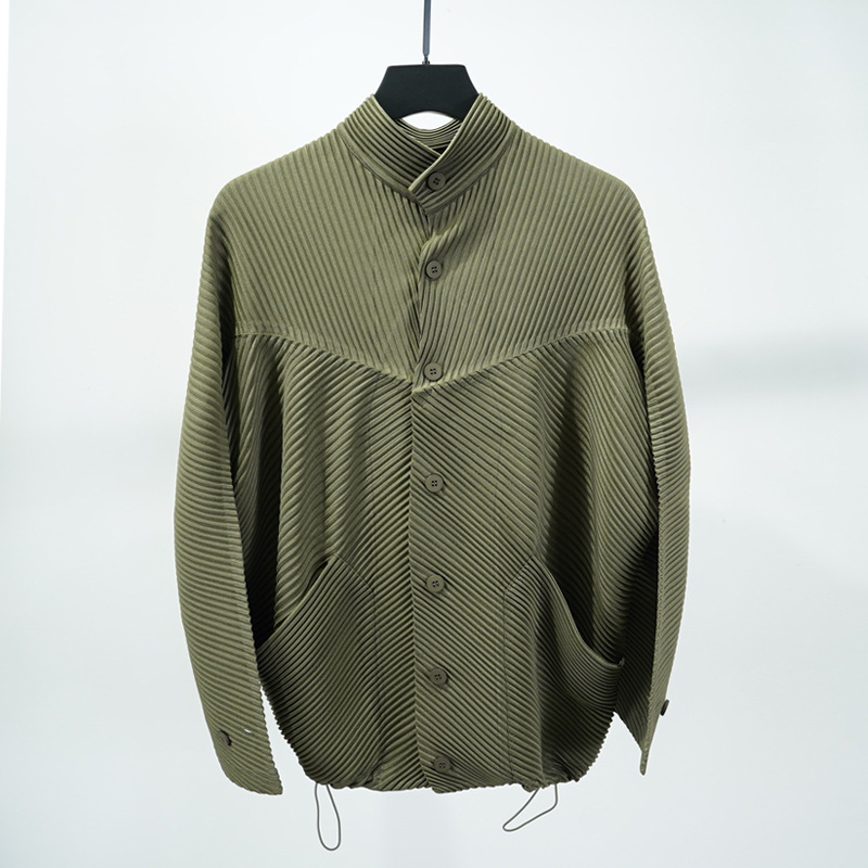 Miyake Pleated 2025 Autumn Men - đánh giá và giá Wool Suit Jacket