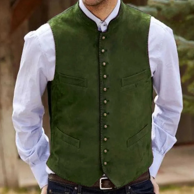 Men Vest Coffee Suede Velvet S - đánh giá và giá Men Formal Wear Outfits