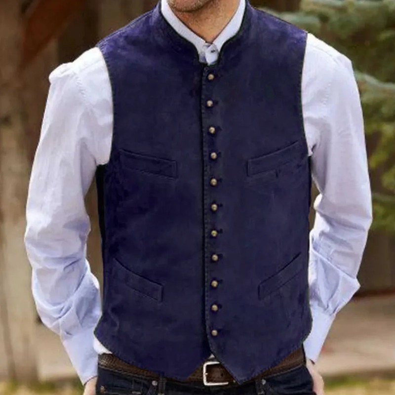 Men Vest Coffee Suede Velvet S - đánh giá và giá Men Formal Wear Outfits