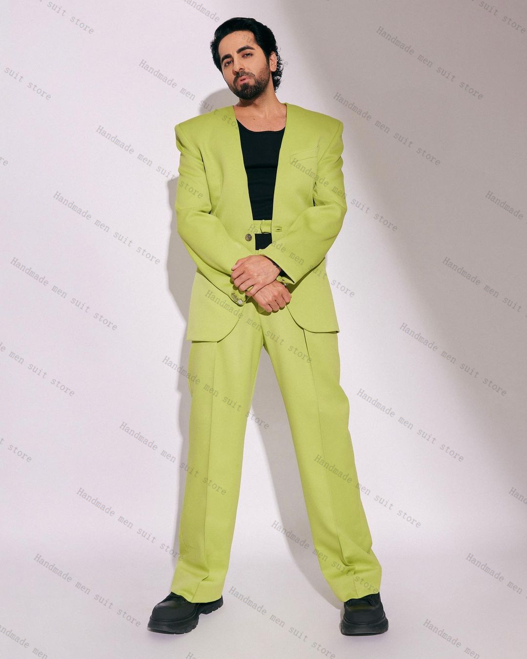 Fashion Green Men Suit Set 2 P - đánh giá và giá Men Formal Wear Green