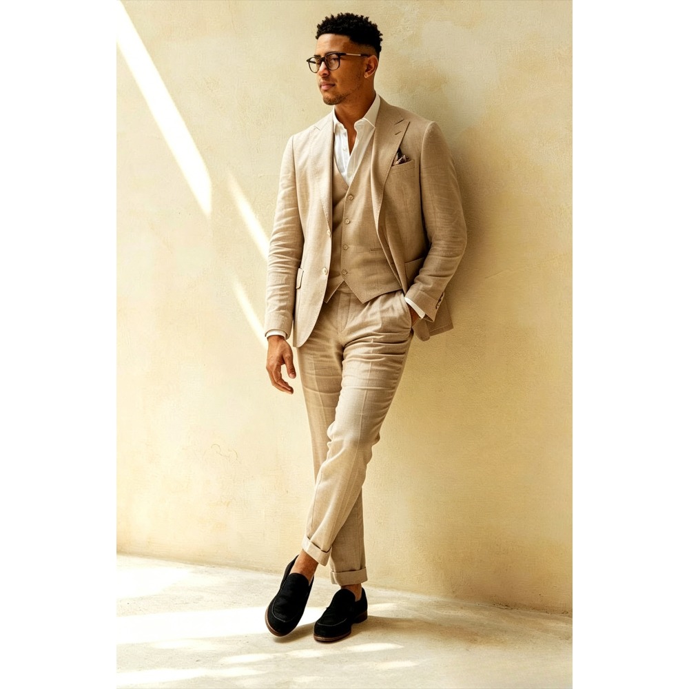 Sage Green Linen Wedding Suits - đánh giá và giá Men Formal Wear Green