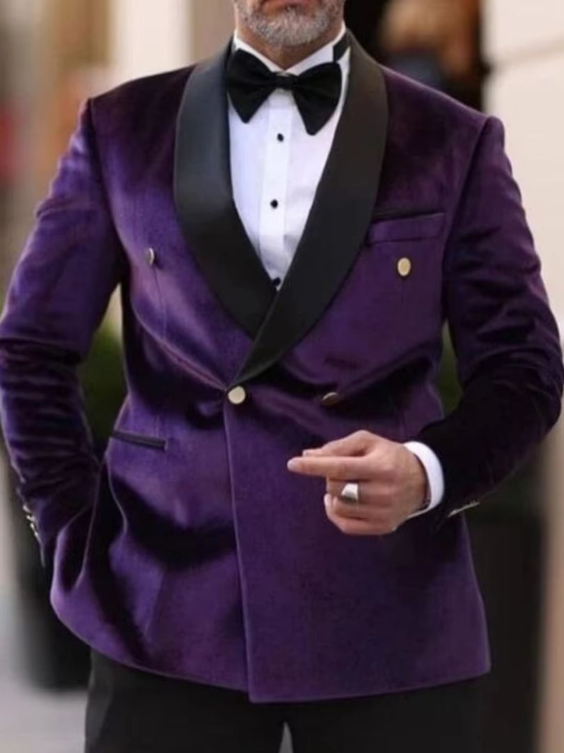 XS-6XL Velvet Wedding Men Suit - đánh giá và giá Men Formal Wear With Coat