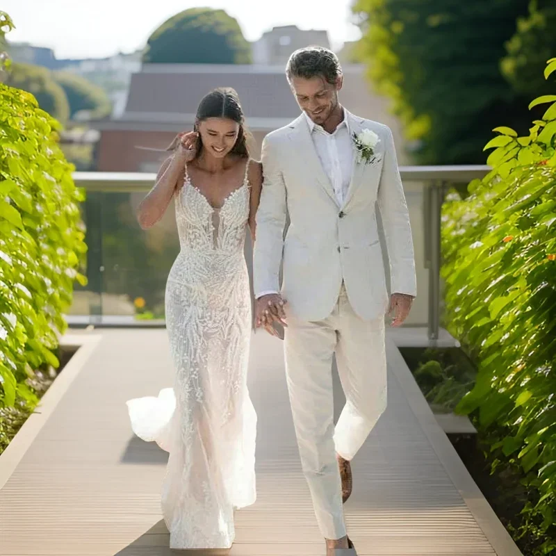 Linen Wedding Tuxedo For Men S - đánh giá và giá Men Formal Wear For Summer