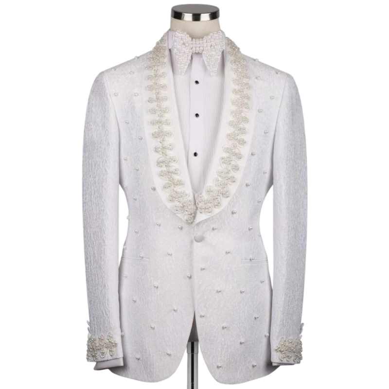 White Wedding Men Suits Fashio - đánh giá và giá Men Formal Wear With Coat