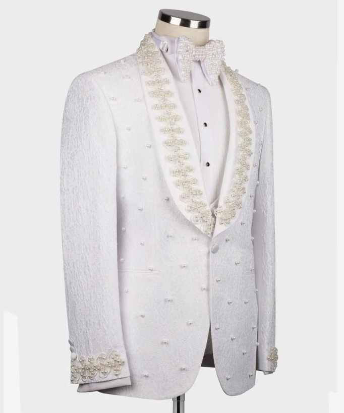 White Wedding Men Suits Fashio - đánh giá và giá Men Formal Wear With Coat