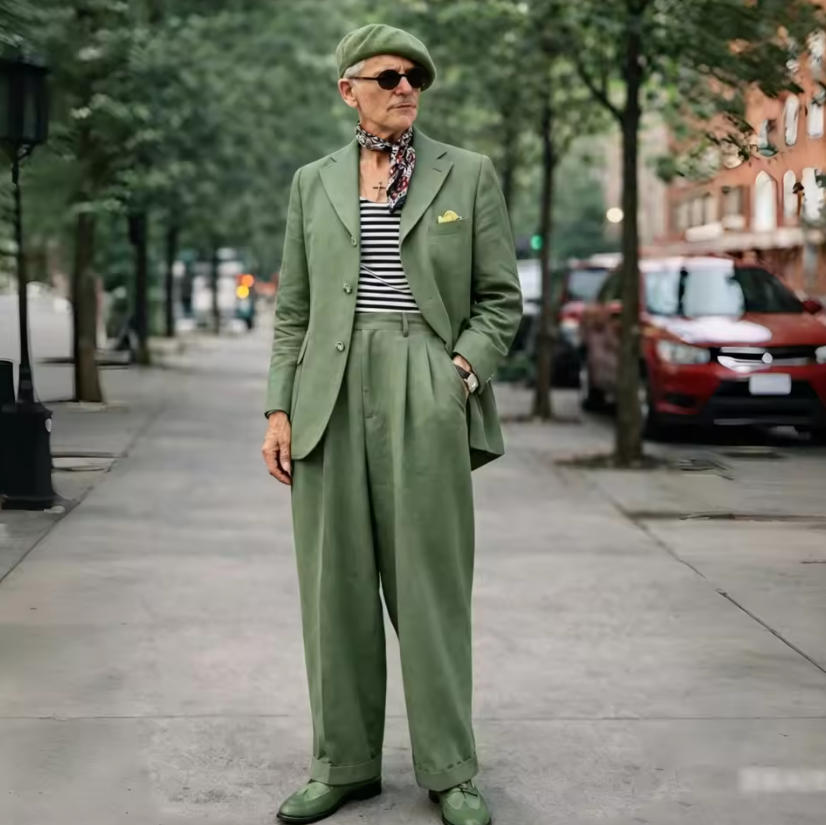 Brown Linen Men Suits 2 Pieces - đánh giá và giá Men Formal Wear Wedding