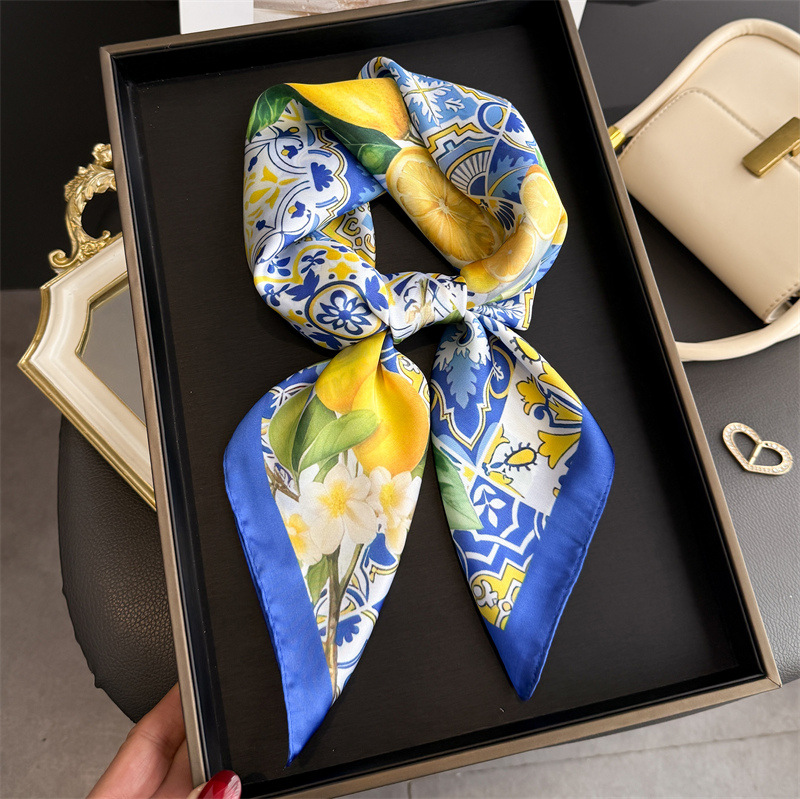 2026 New Fruit Print Silk Squa - đánh giá và giá Silk Tie Woven