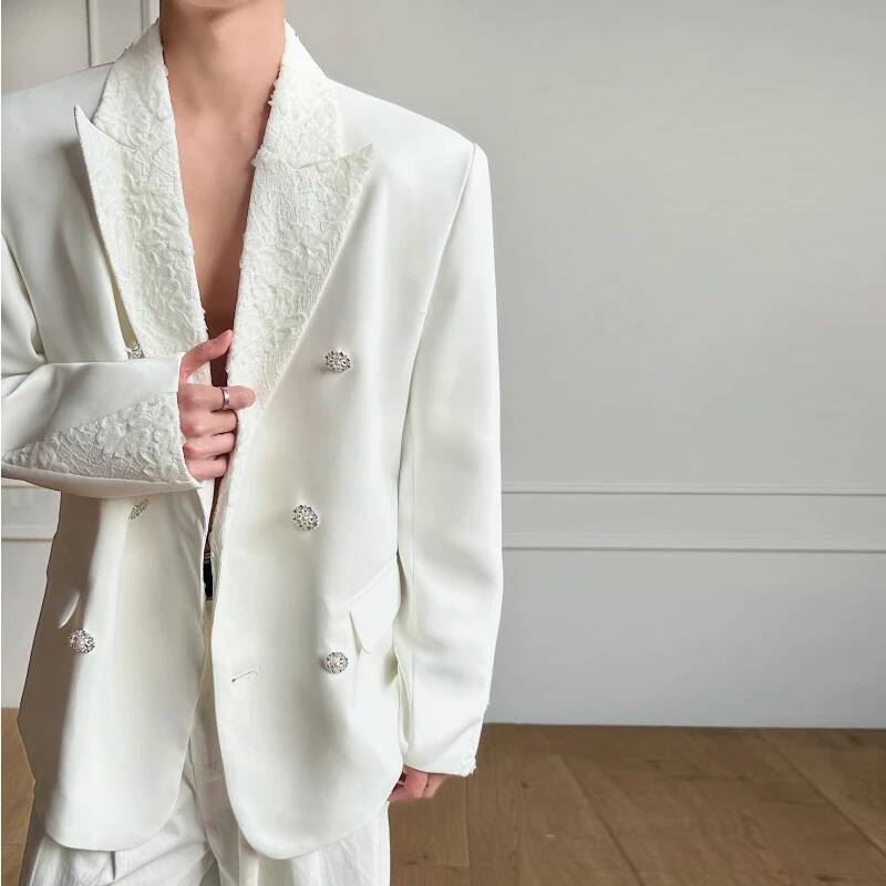 Blazer Luxury Men's Lace Lapel - đánh giá và giá Men'S Gothic Formal Wear
