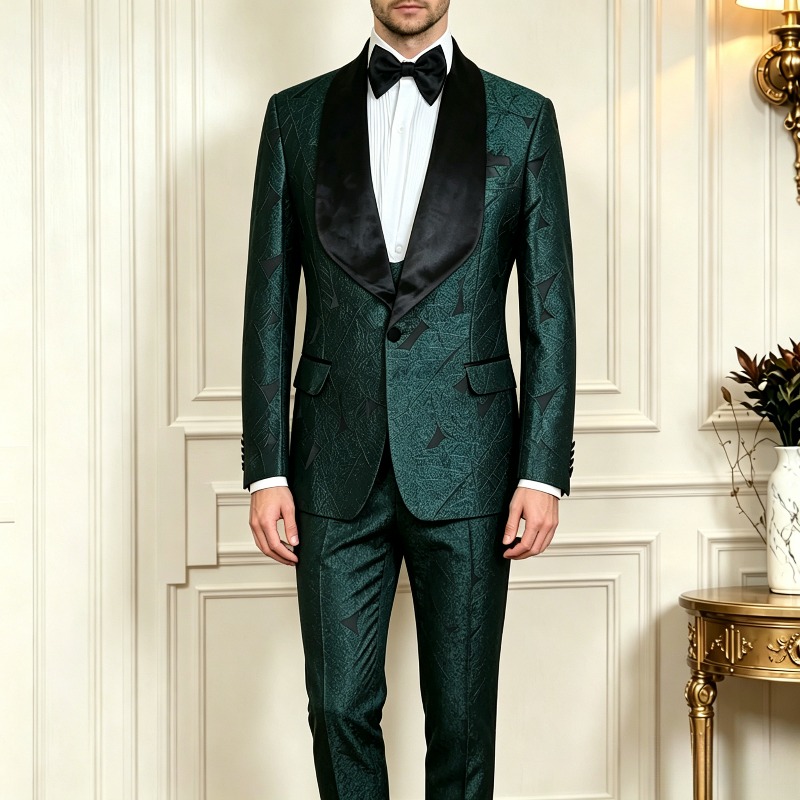 Male Wedding Prom Suit Dark Gr - đánh giá và giá Men Formal Wear Green