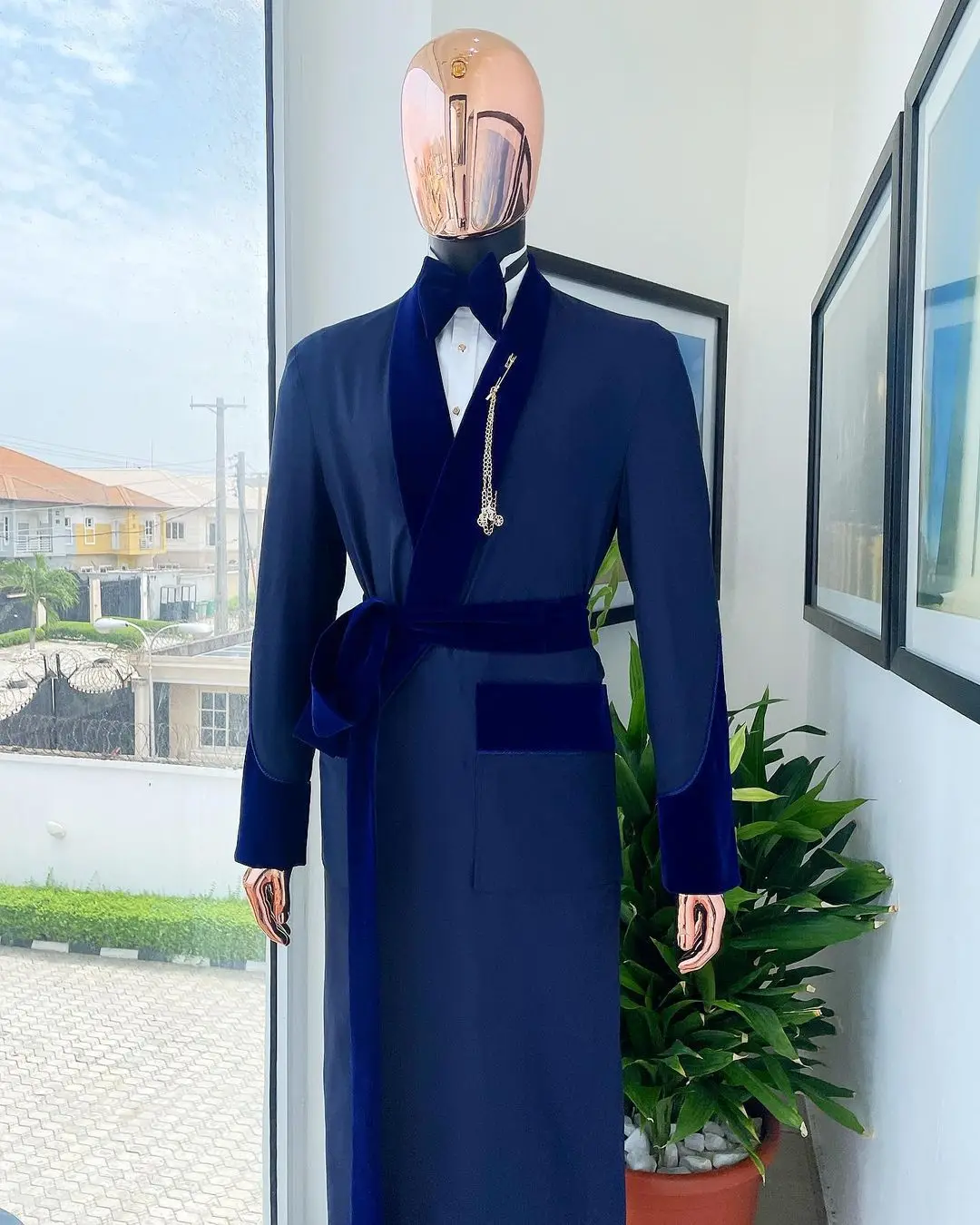 Tailor Made Royal Blue Men Sui - đánh giá và giá Men Formal Wear With Coat